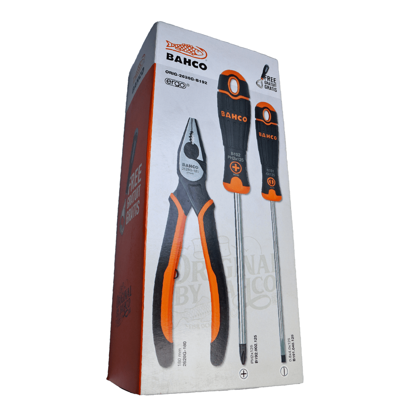 Set Destornillador BahcoFit + Alicate Universal Ergo 3 Pzas. - Herram.cl