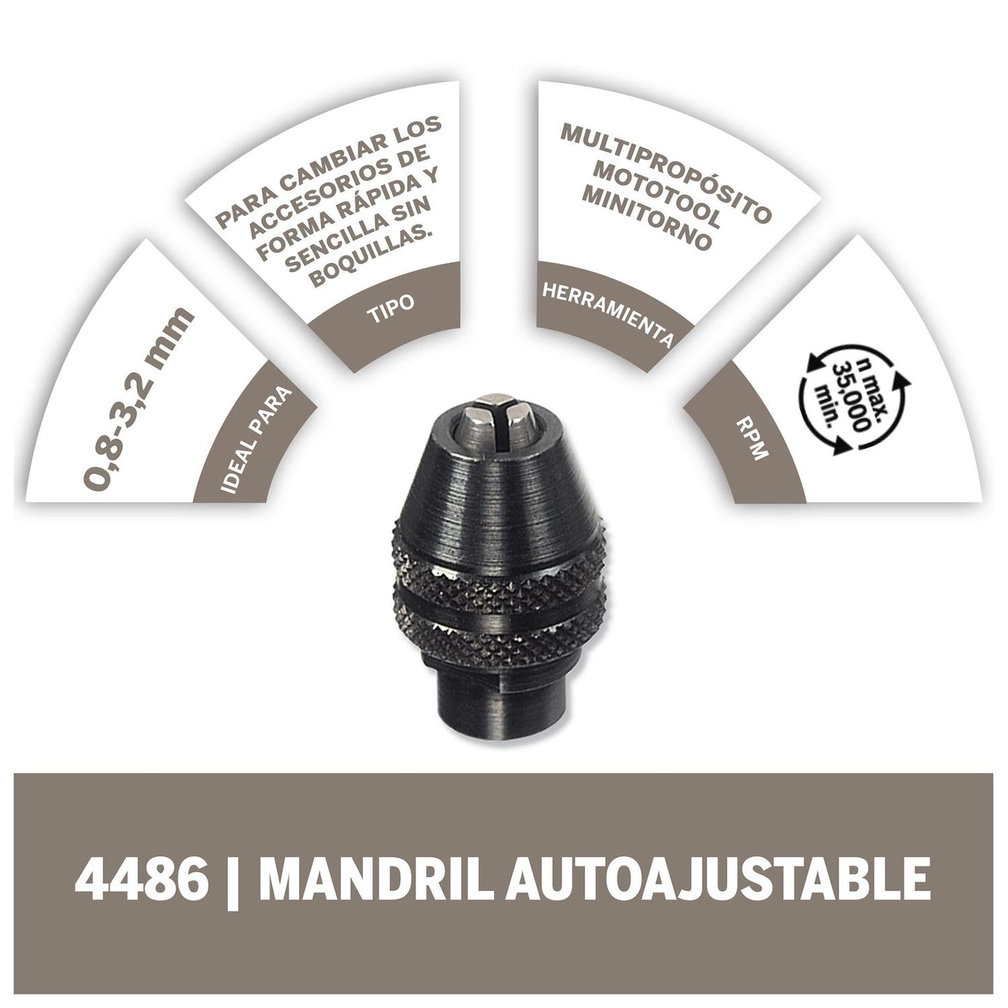 Mandril Universal de Cierre Rápido (4486) - Dremel - Herram.cl