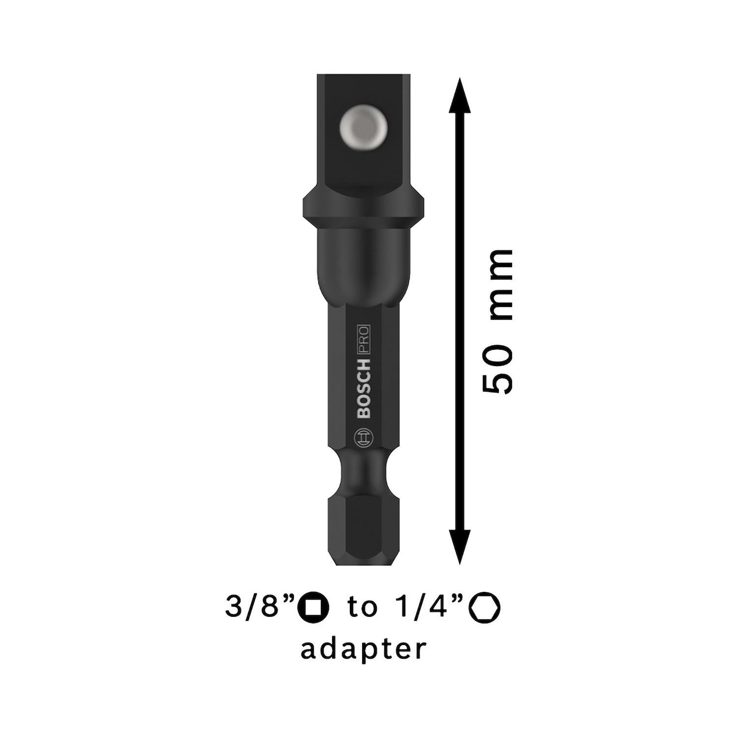 Adaptado Cuadrante PRO Impact 3/8''x50mm - Bosch - Herram.cl