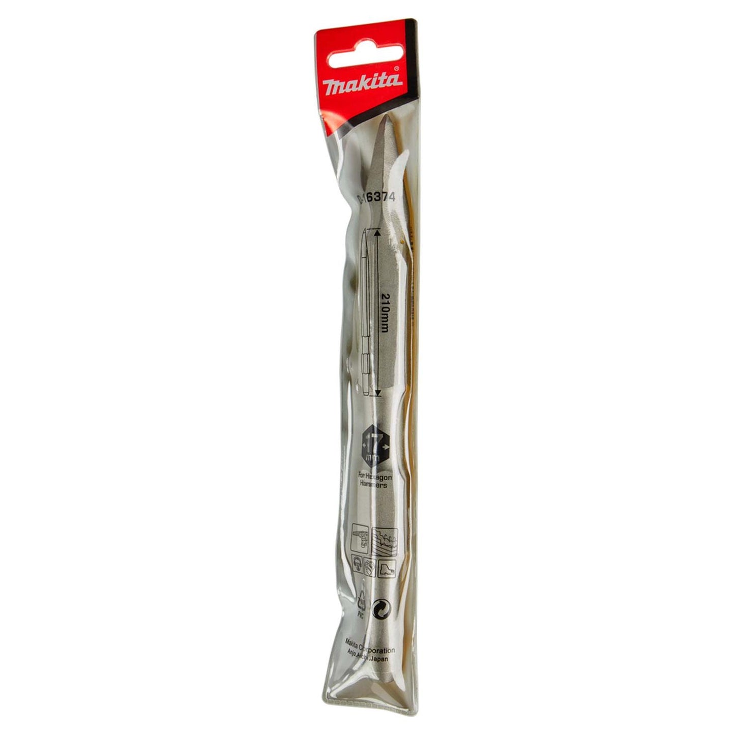 Punto Toma Hex 17mm / 210mm / HM0810 HM0810T - Makita - Herram.cl