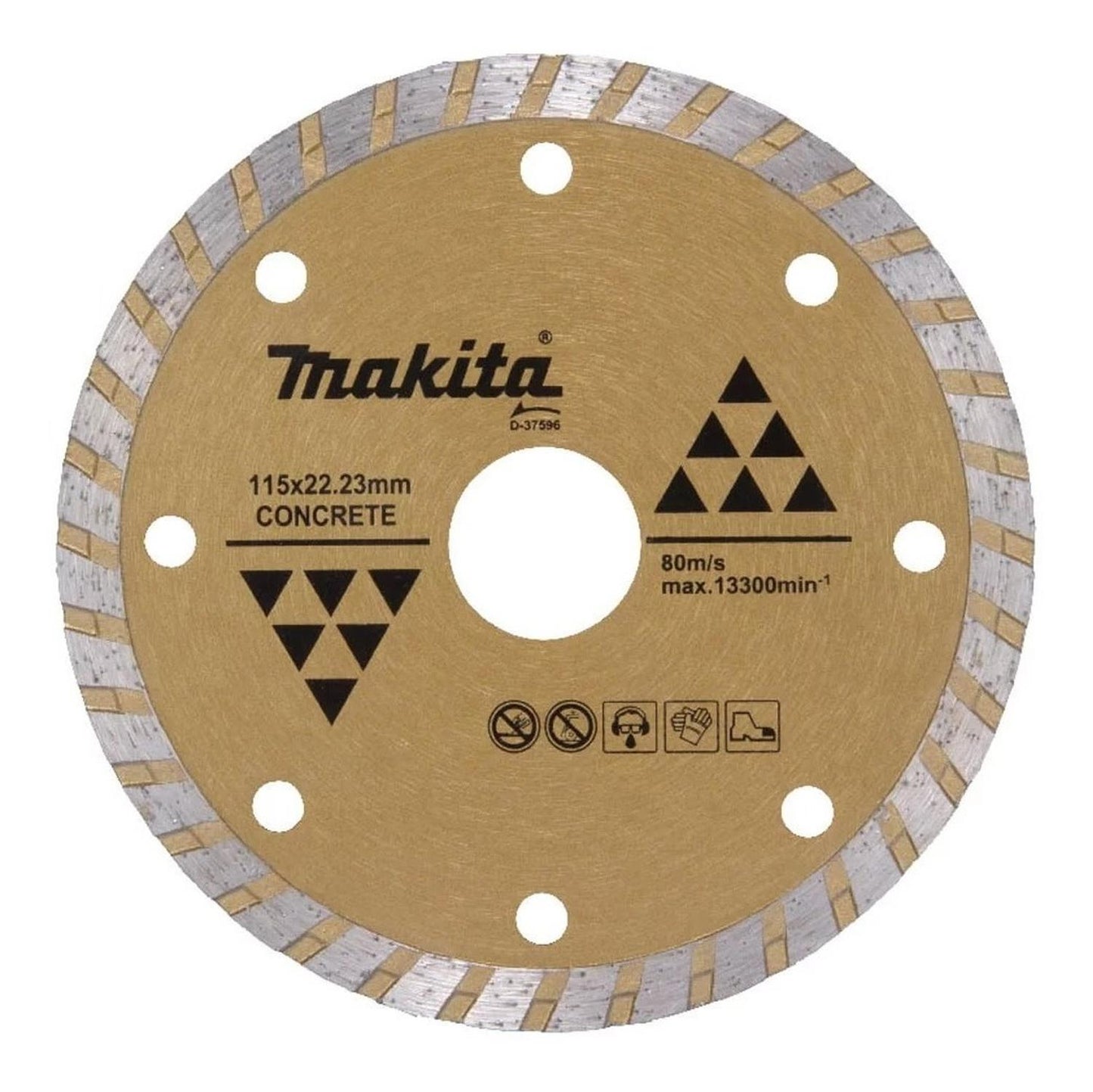 Disco Diamantado Turbo 115mm (4 1/2'') Concreto - Makita - Herram.cl
