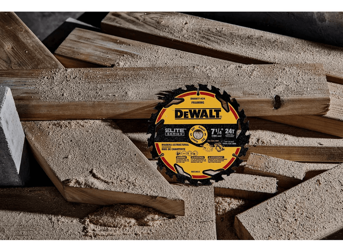 Disco De Sierra Elite Series 7 - 1/4'' Eje 5/8'' 24T - DeWALT - Herram.cl