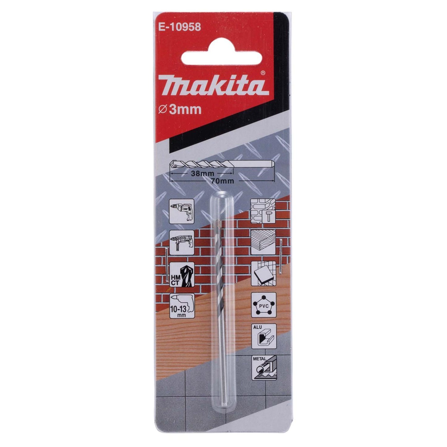 Broca Multimaterial TCT 3x70mm - Makita - Herram.cl