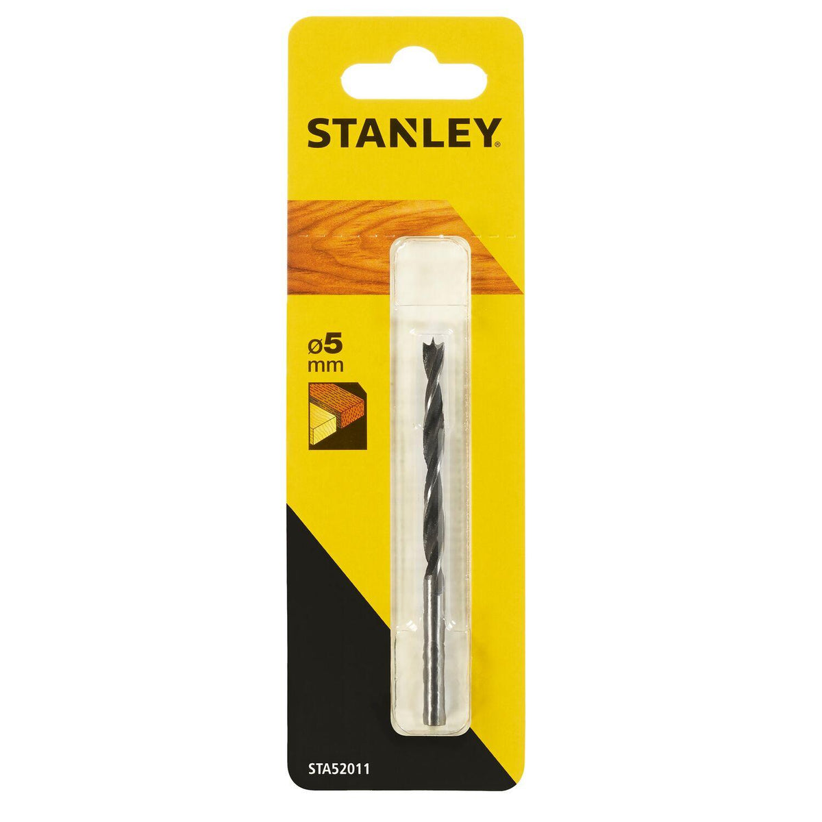 Broca Stanley Bradpoint Madera 5mm Punta Centradora Cr-V - Herram.cl