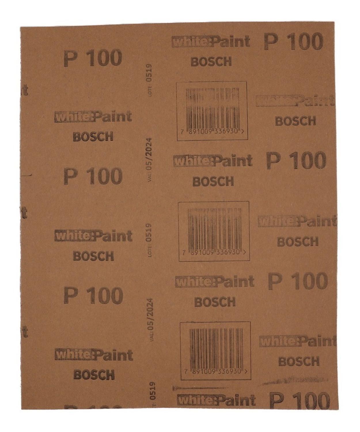 Lija Pliego Pintura (White For Paint) 225x275mm - Bosch - Herram.cl