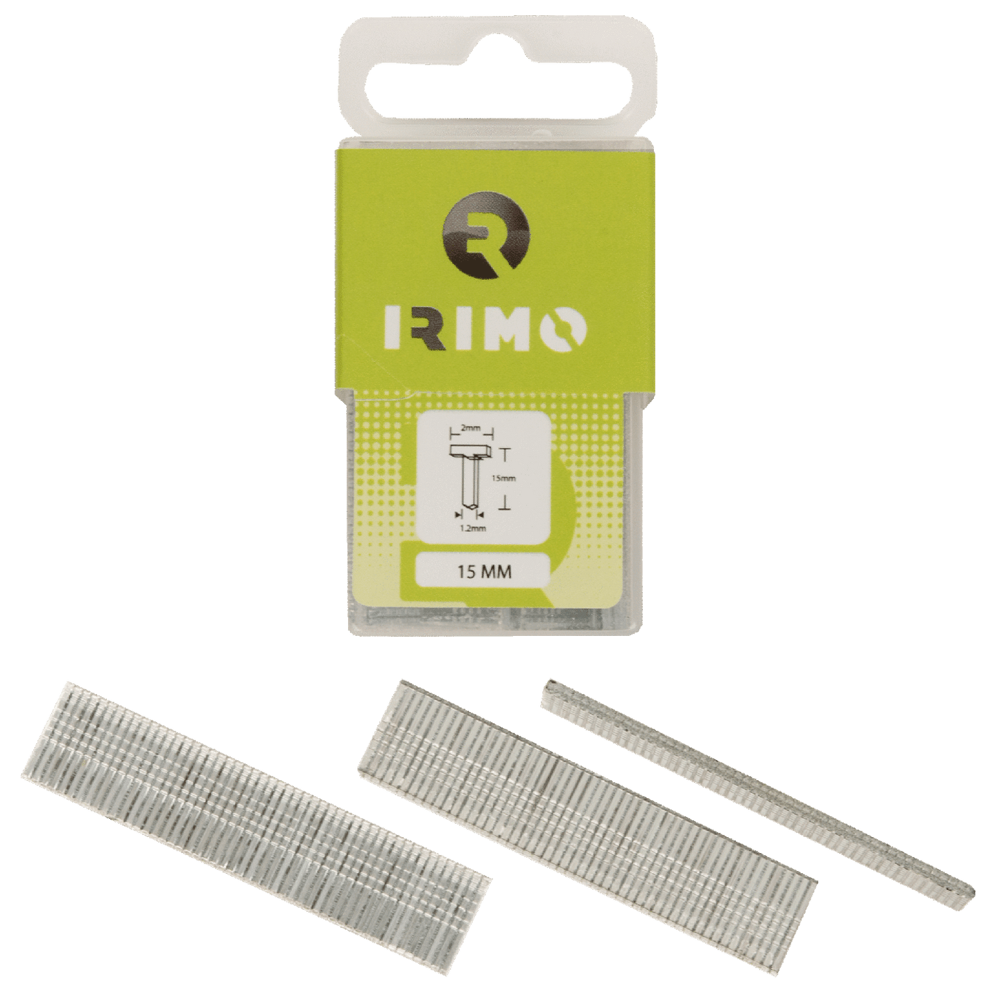 1.000 Grapa Tipo Clavo 1.2 x 2 x 15mm - Irimo - Herram.cl