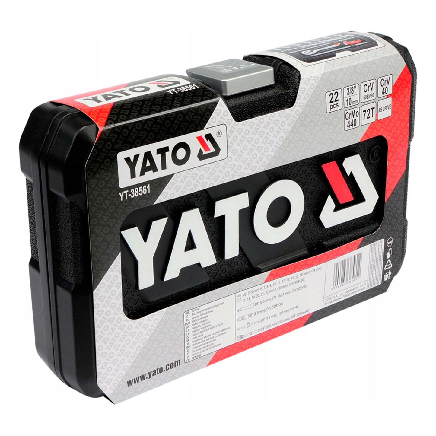 Juego De Dados 3/8'' 22 Pzas YT - 38561 - Yato - Herram.cl