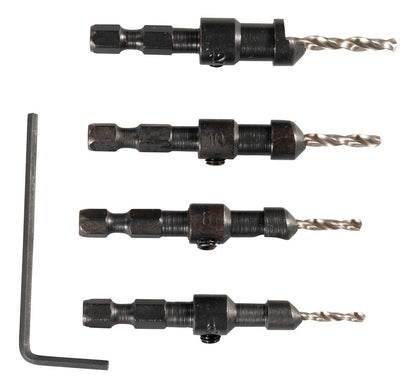 Set 4 Pzs Broca Avellanado 6, 8, 10, 12mm Cortas Makita - Herram.cl