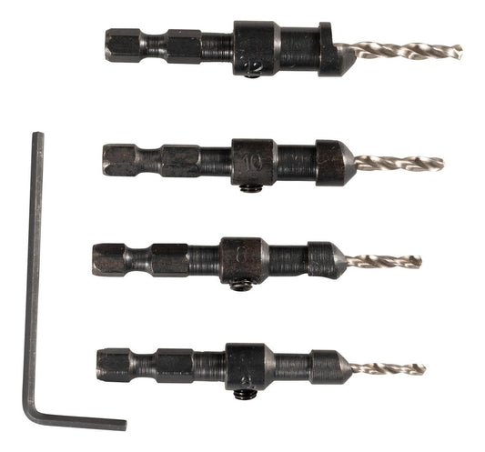 Set 4 Pzs Broca Avellanado 6, 8, 10, 12mm Cortas Makita - Herram.cl