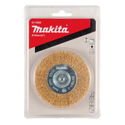 Grata Circular Latón Ondulado 100mm (4'') Toma 1/4'' - Makita - Herram.cl