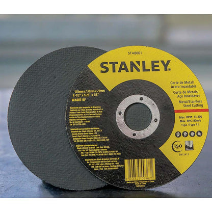 Disco de Corte Stanley STA8061 Inox 4-1/2" x 1mm - Herram.cl