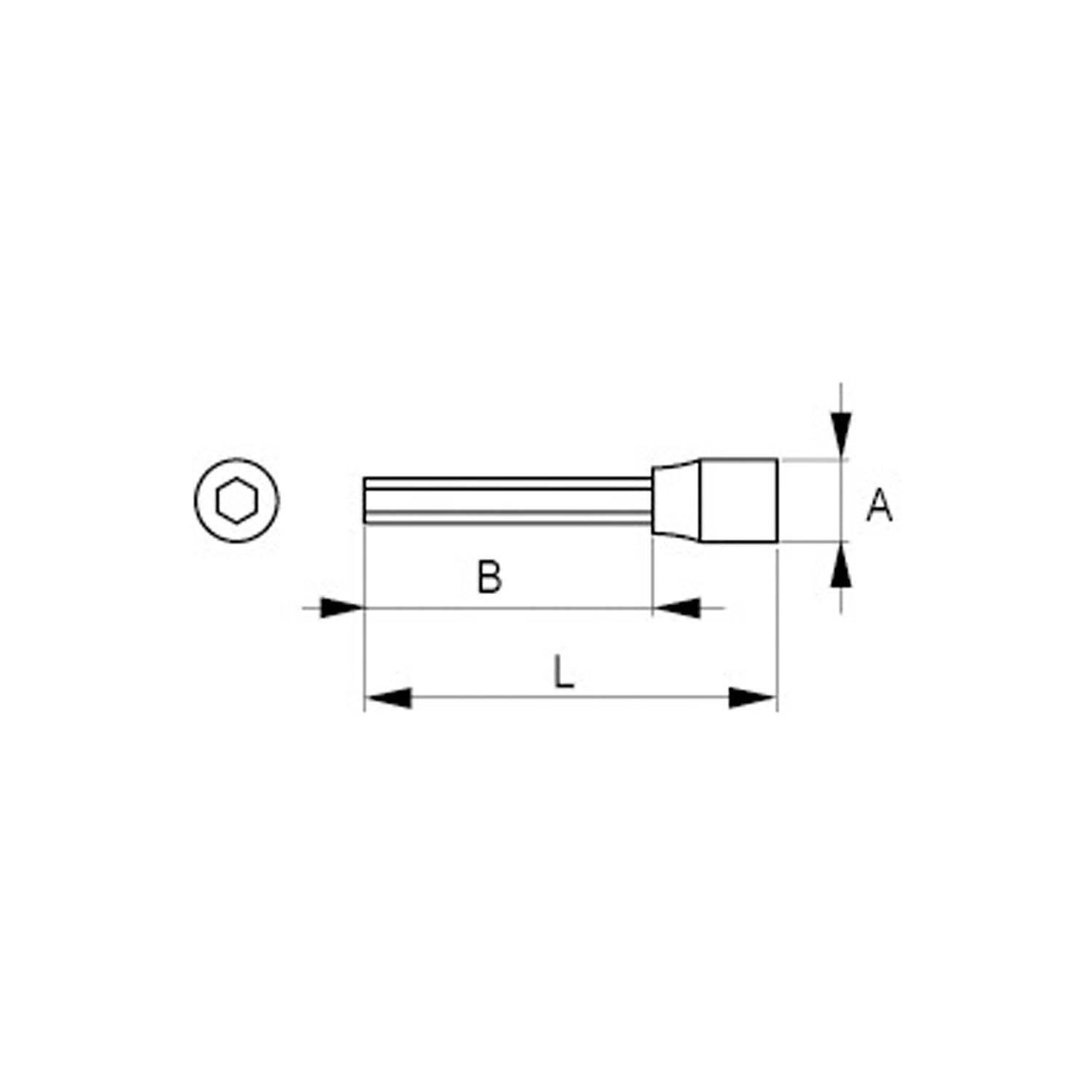 Dado con punta hexagonal de 1/2'' H6- Irimo - Herram.cl