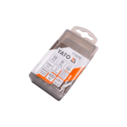 Puntas De Atornillar PH2x50mm 10 Pzas - Yato - Herram.cl