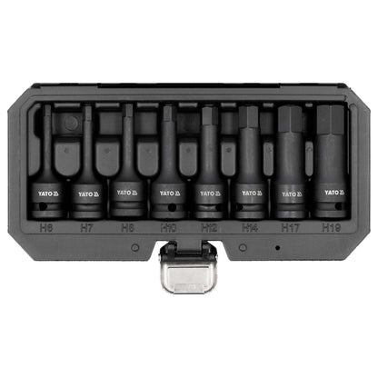 Juego de dados hexagonales de impacto 1/2'' 8 Pzas - Yato - Herram.cl