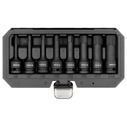 Juego de dados hexagonales de impacto 1/2'' 8 Pzas - Yato - Herram.cl