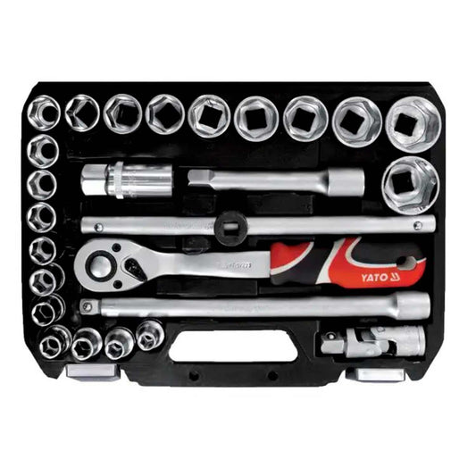 Juego de Dados Cr-V 1/2" con chicharra 26 Pzas - Yato - Herram.cl