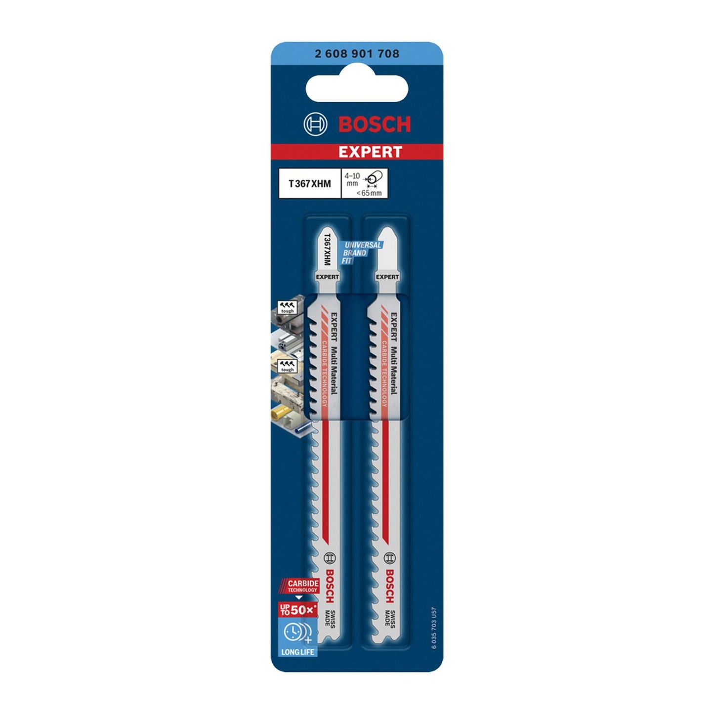 Hoja de Sierra caladora Bosch EXPERT Multimaterial T367XHM - Herram.cl