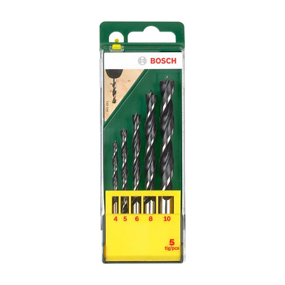 Set 5 Brocas Bosch para Madera 4-10mm Punta Centrado Estuche - Herram.cl