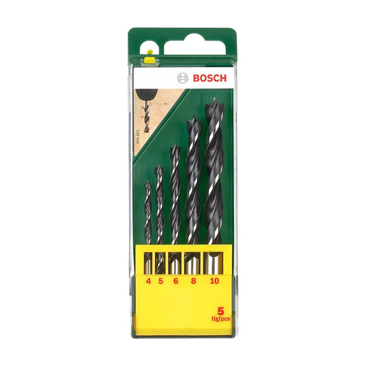 Set 5 Brocas Bosch para Madera 4-10mm Punta Centrado Estuche - Herram.cl