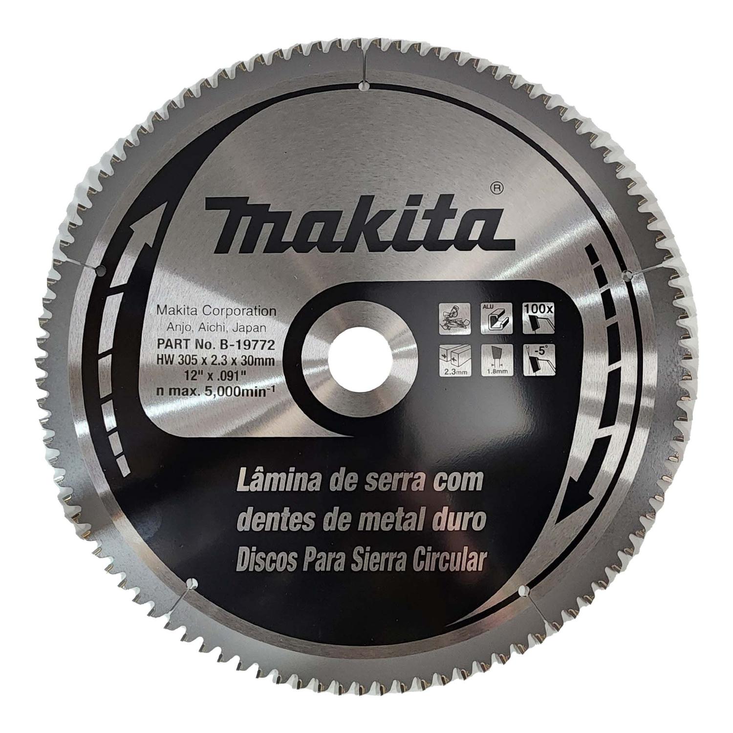 Disco De Sierra TCT 305x30x2,3mm 100 D (Aluminio) - Makita - Herram.cl
