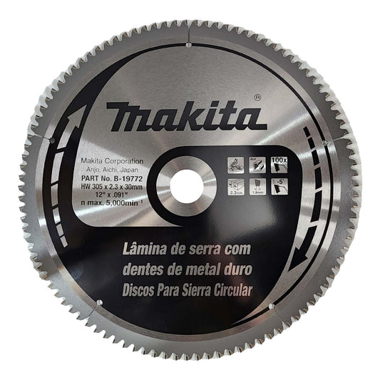 Disco De Sierra TCT 305x30x2,3mm 100 D (Aluminio) - Makita - Herram.cl