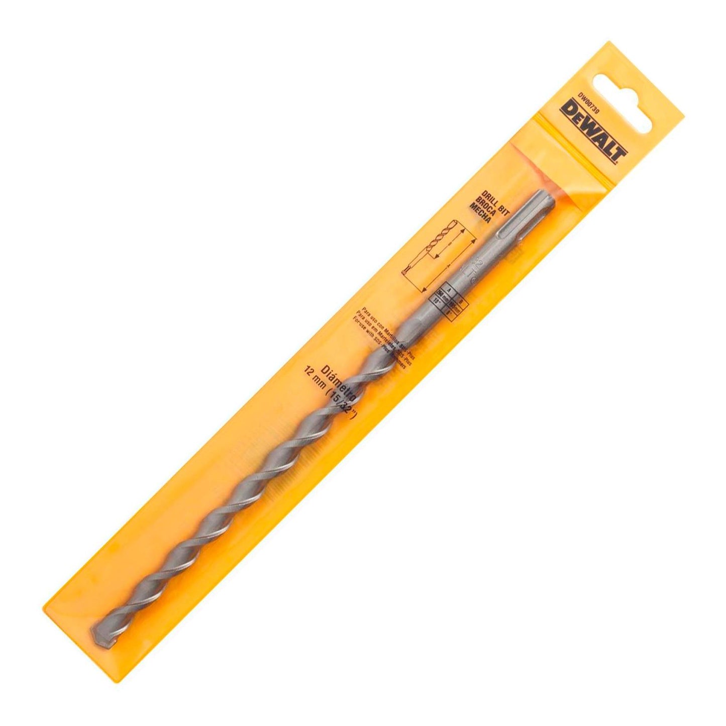Broca SDS - Plus 12x195x260mm - DeWALT - Herram.cl
