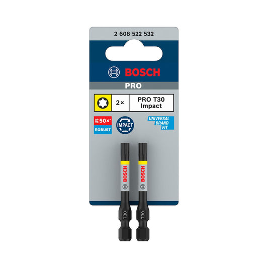 Puntas PRO Impact T30x55mm 2 Pzas - Bosch - Herram.cl