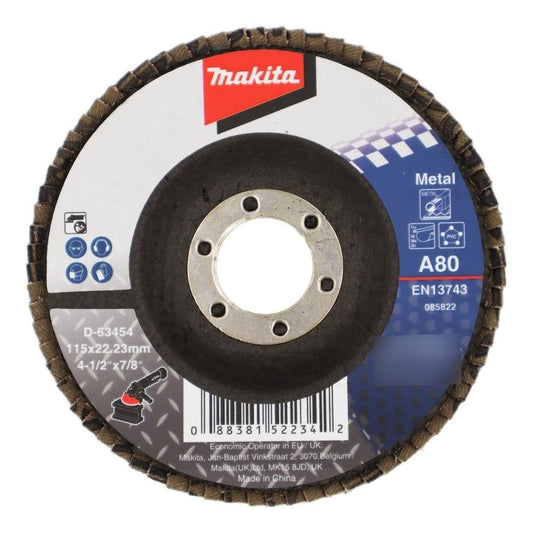 Disco Traslapado/Flap Metal 115mm (4 - 1/2'') - Makta - Herram.cl