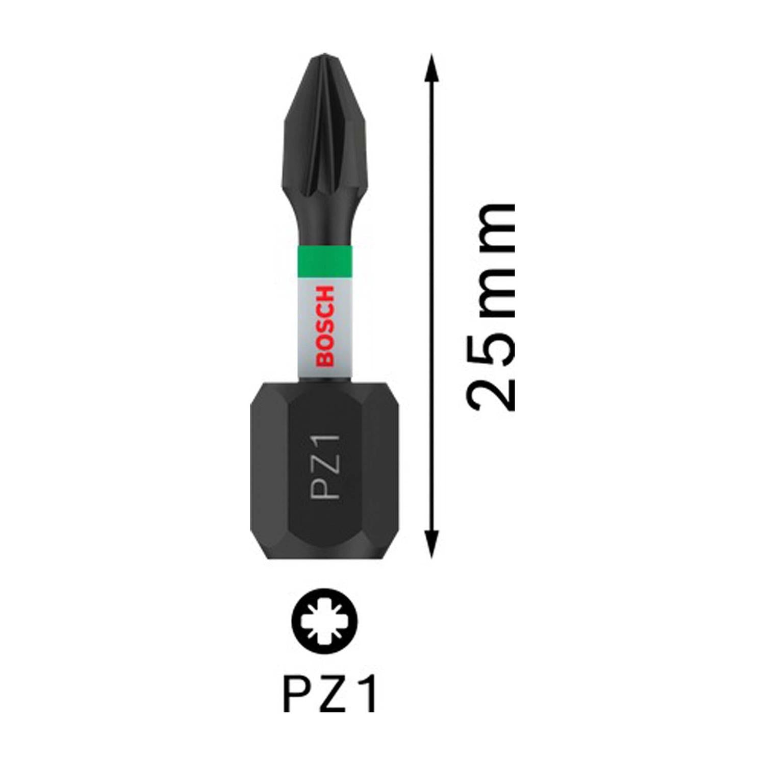 Puntas PRO Impact PZ1x25mm 2 Pzas - Bosch - Herram.cl