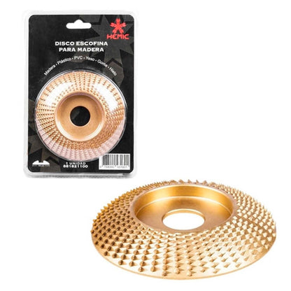 Disco Escofina para Madera 100x22,23mm - HEMIC - Herram.cl