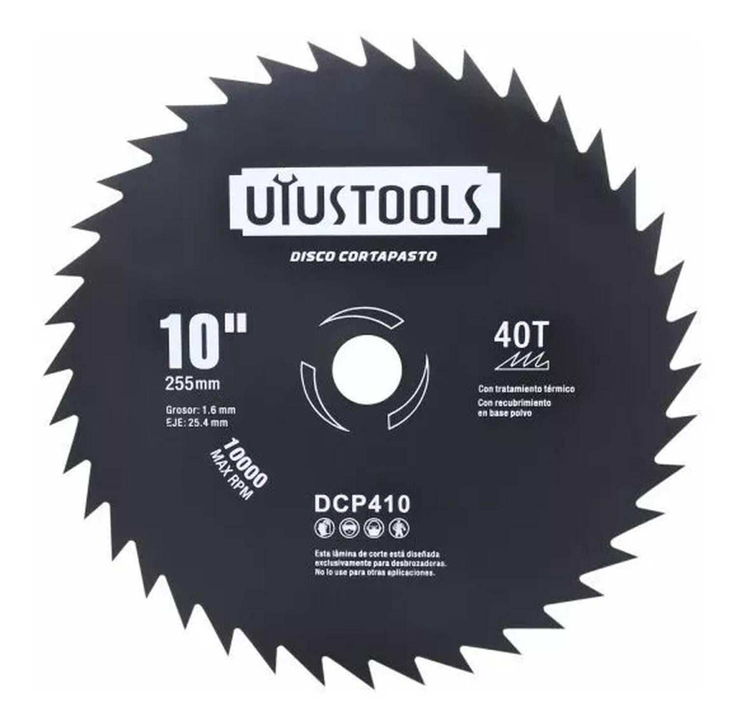 Disco Corta Pasto 255 X 25.4mm 40 Dientes - Uyustools - Herram.cl