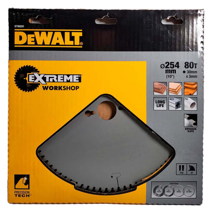 Disco de Sierra EXTREME WORKSHOP 10''x3x30mm 80 D - DeWALT - Herram.cl