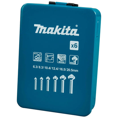 Juego De Avellanadores HSS 6.3 - 20.5mm / 6 Pzas. - Makita - Herram.cl