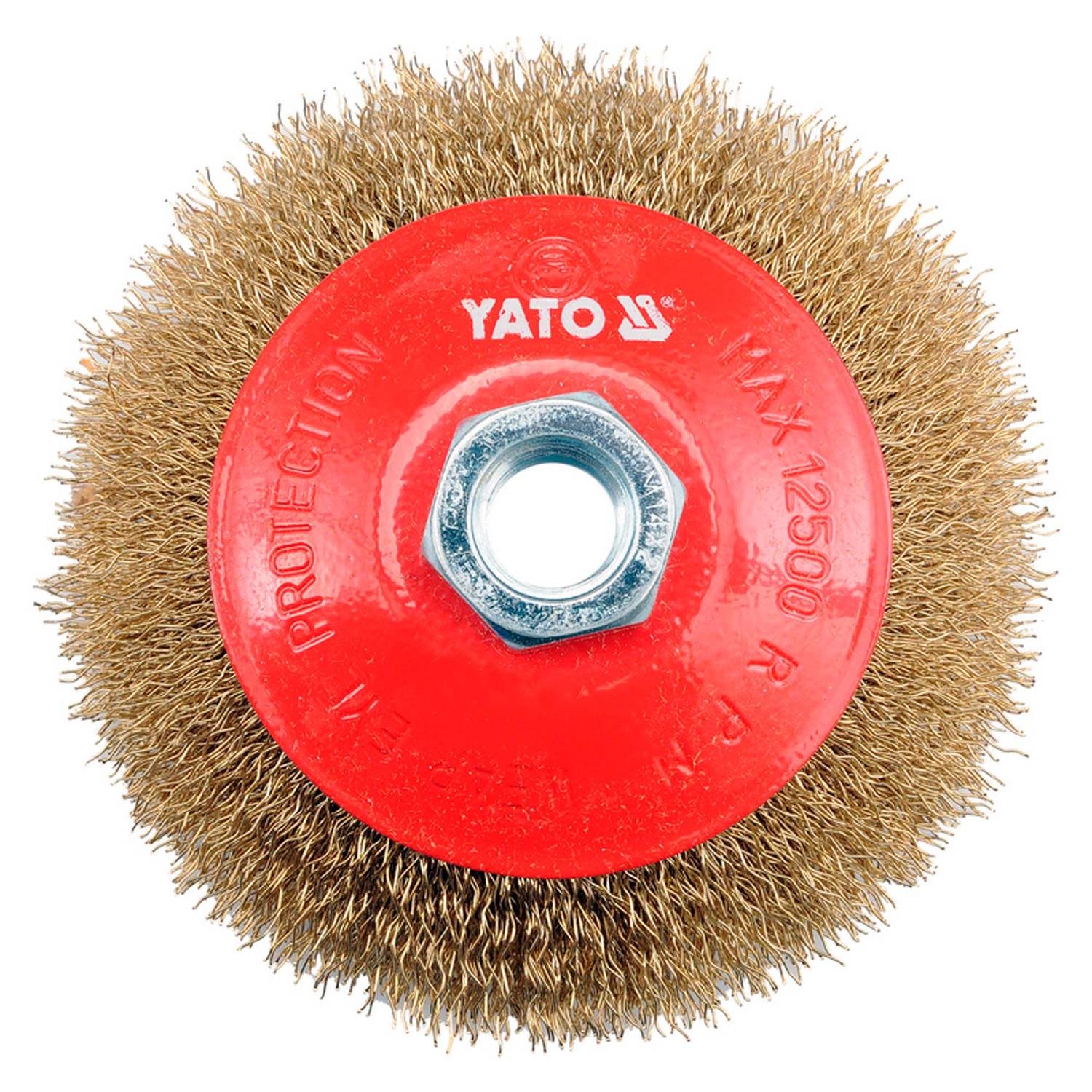 Grata Cónico Latón Ondulado 4'' (100mm)/ M14 - Yato - Herram.cl