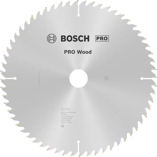 Disco De Sierra Circular PRO Wood 10''x2,5x30mm 60 D - Bosch - Herram.cl