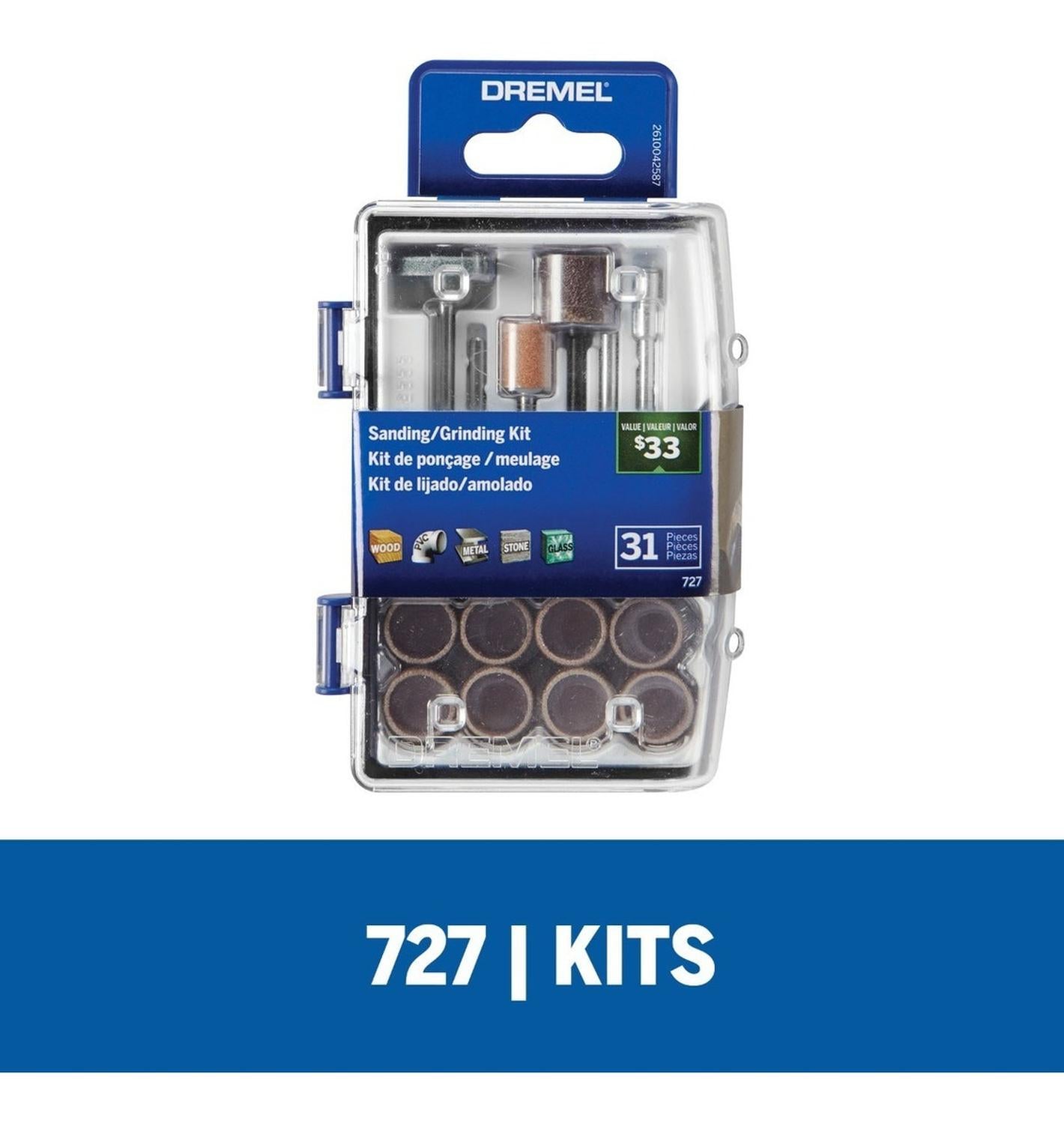 Micro Kit Dremel De 31 Accesorios Para Lijar Y Amolar (727) - Herram.cl