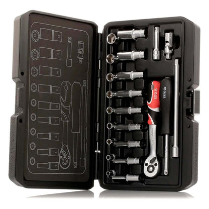 Juego De Dados Cuadrante 1/4'' 23 Pzas - Yato - Herram.cl
