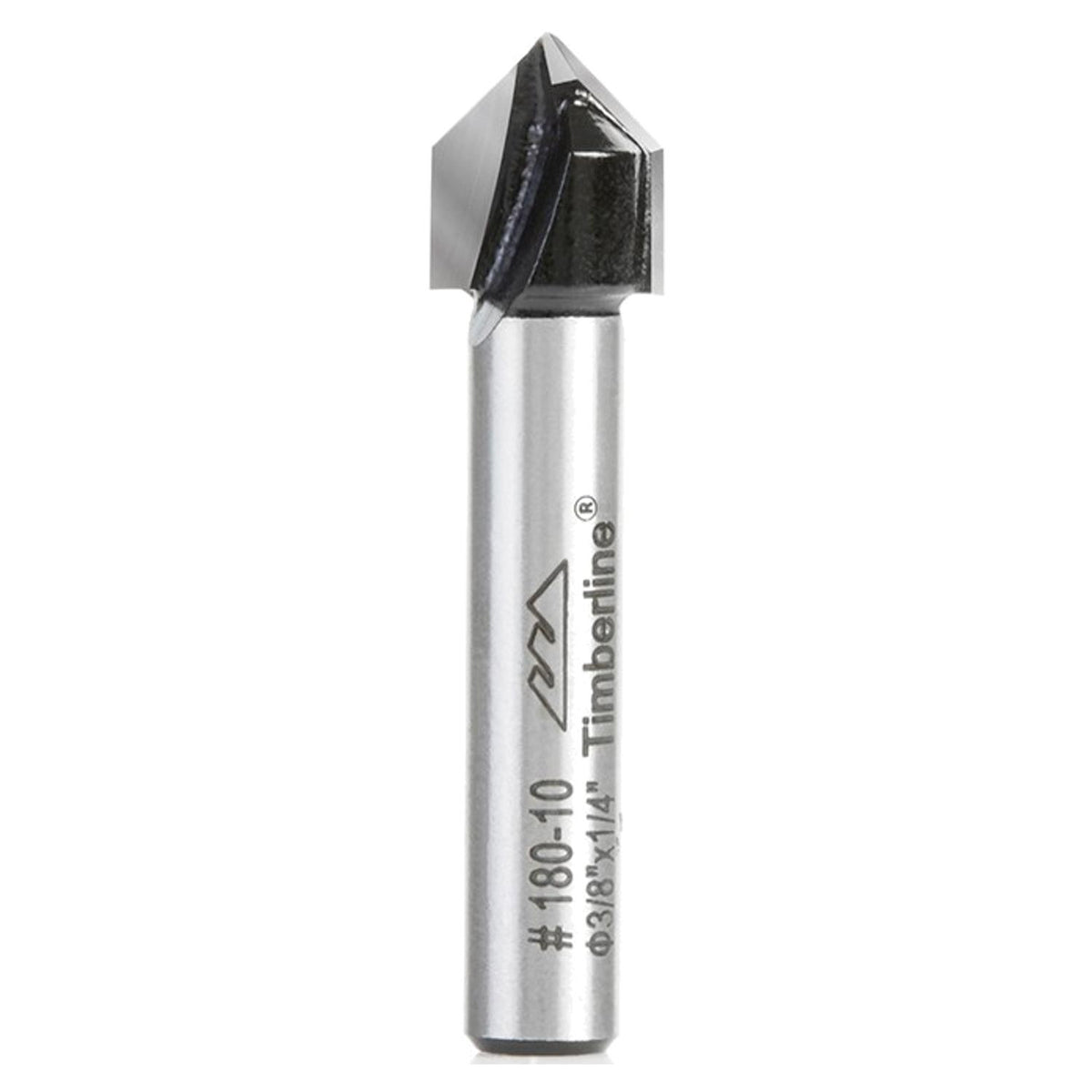 Fresa Ranura V 90° 3/8'' Vástago 1/4'' 180-10 - Timberline - Herram.cl