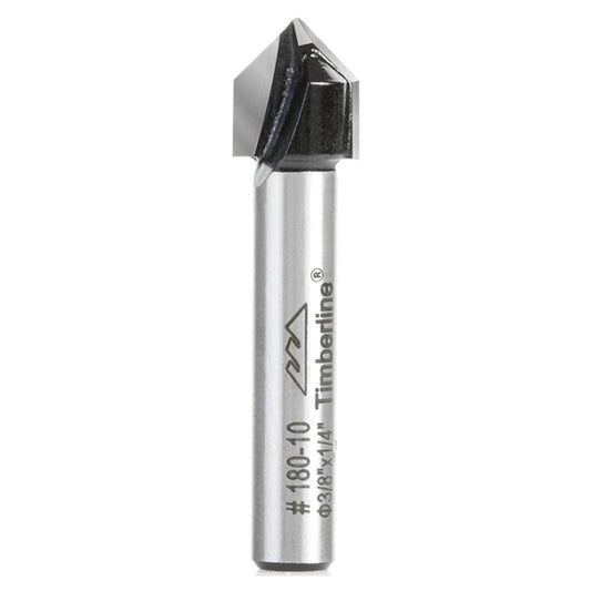 Fresa Ranura V 90° 3/8'' Vástago 1/4'' 180-10 - Timberline - Herram.cl