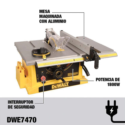 Sierra De Banco 10'' 1.800 W DWE7470 - B2C - DeWalt - Herram.cl