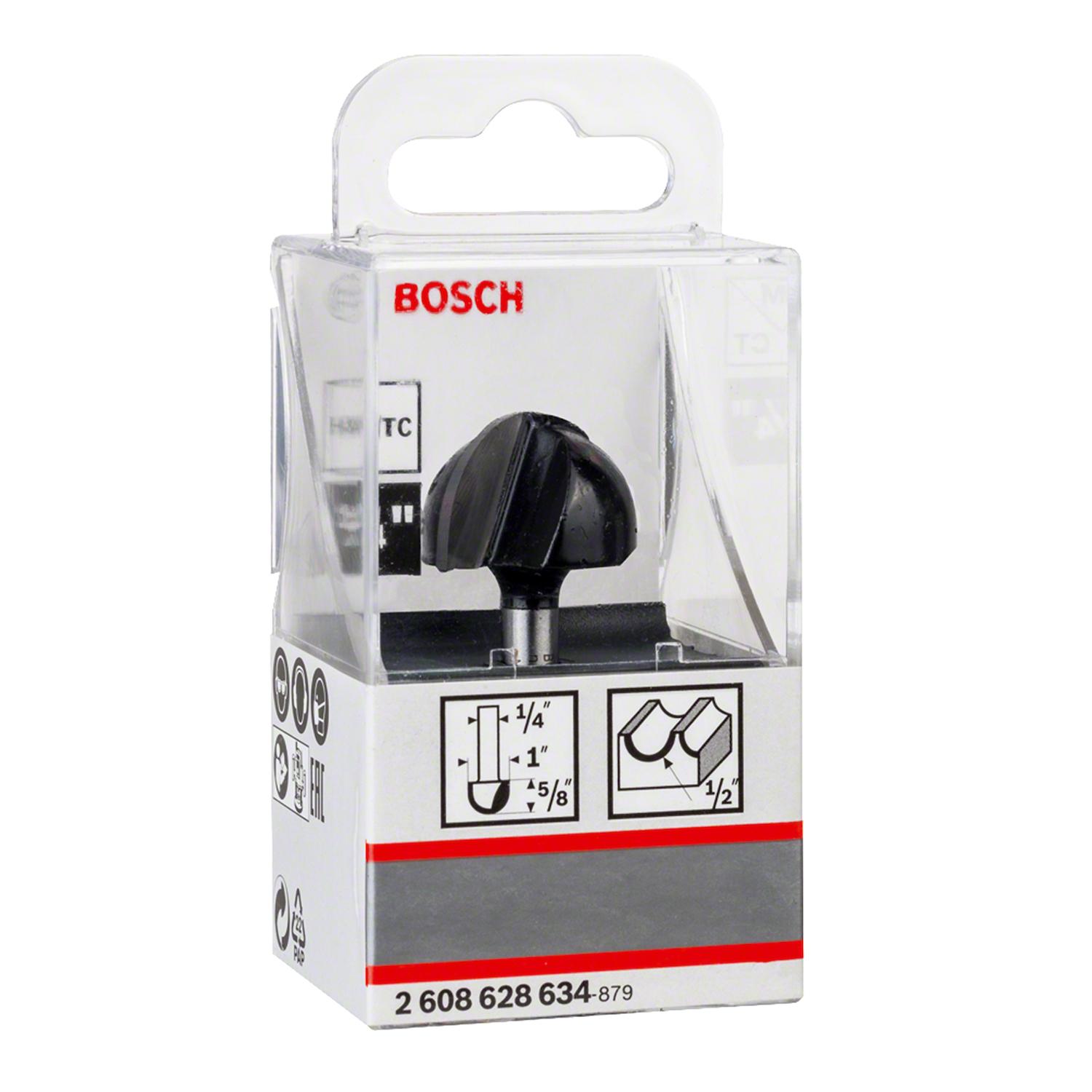 Fresa Media Caña R1 12,7mm, D 25,4mm Vástago 1/4'' - Bosch - Herram.cl