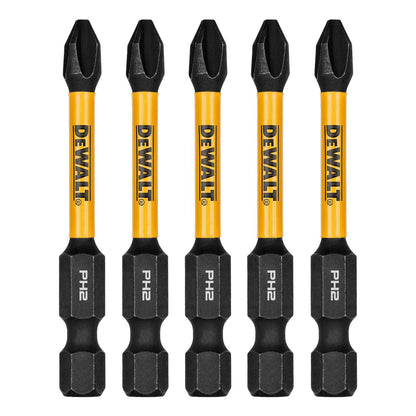 Puntas FLEXTORQ PH2 - 2 - 1/4'' (57.15mm) 5 Pzas - DeWALT - Herram.cl