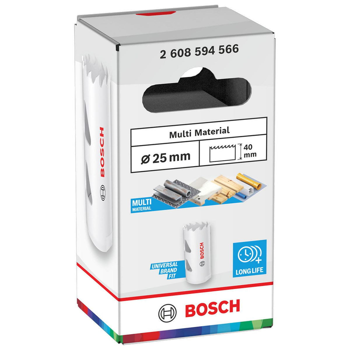 Sierra Copa BI-Metal Bosch Multi Material Ø 25mm (1'') - Herram.cl