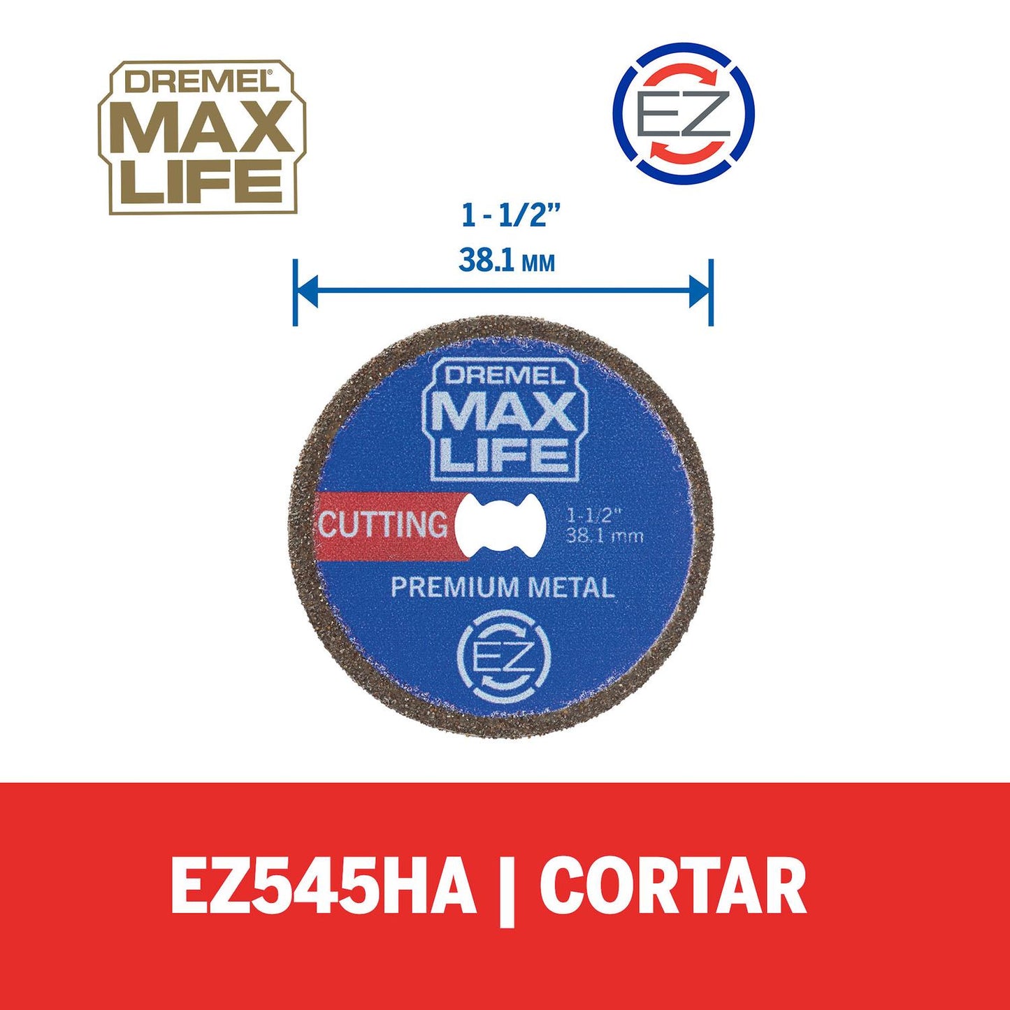 Disco De Corte De Diamante Max Life 38.1mm (EZ545HP) - Dremel - Herram.cl