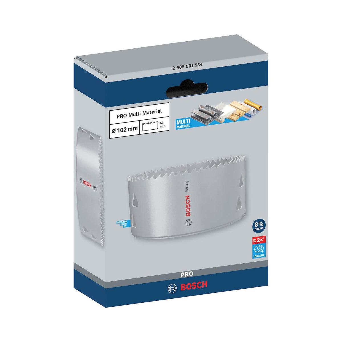 Sierra Copa PRO Bosch Multi Material 8% Co Ø102mm (4'') - Herram.cl