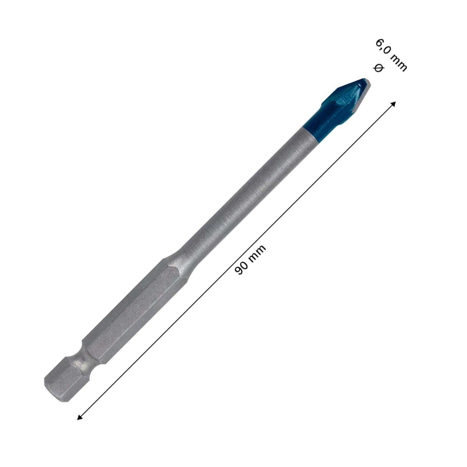 Broca para Porcelanato Expert Hex - 9 HardCeramic 6 X 90mm - Bosch - Herram.cl