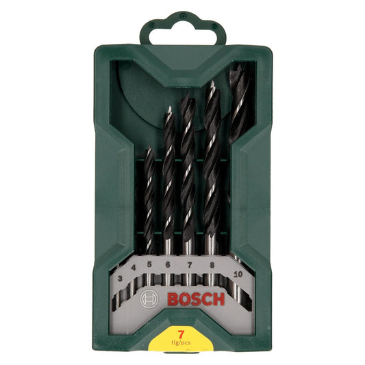 Set Brocas para Madera X-line 3-10mm 7 Pzas - Bosch - Herram.cl