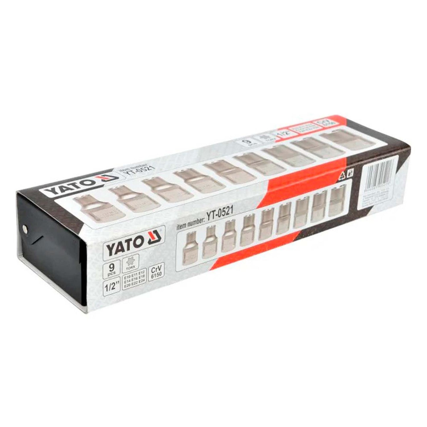 Juego De Dados Torx 1/2'' (E10 - E24) 9 Pzas - Yato - Herram.cl