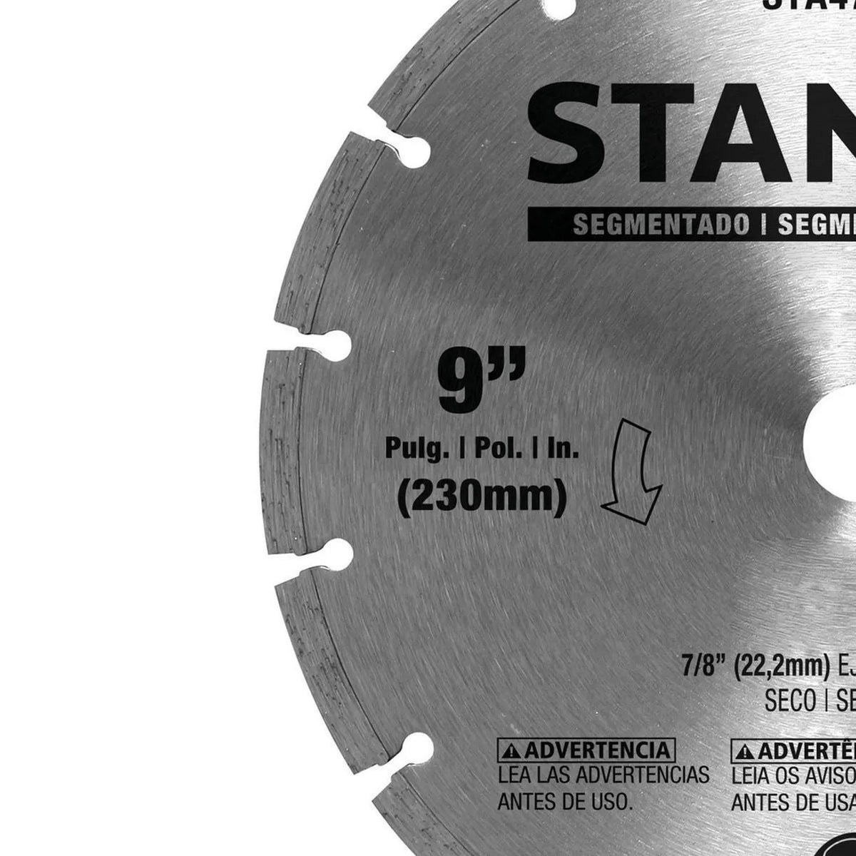 Disco Diamantado Segmentado Ø 9''x7/8'' - Stanley - Herram.cl