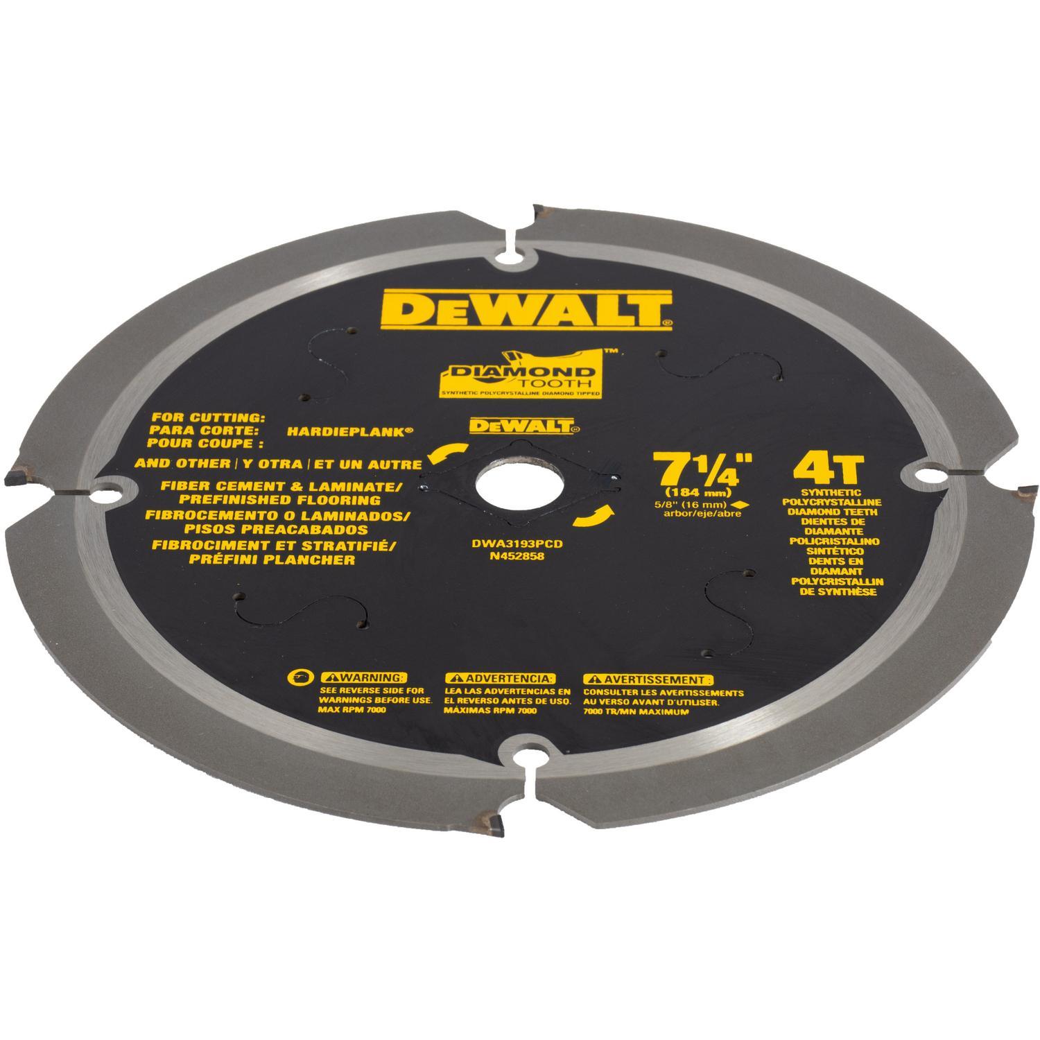 Disco de Sierra Para Fibrocemento 7 - 1/4'' 4 D - DeWALT - Herram.cl
